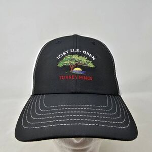 121ST US OPEN TORREY PINES GRAY WHITE IMPERIAL HAT CAP STRAPBACK EUC